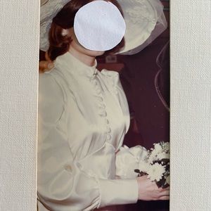 Satin wedding dress 1975